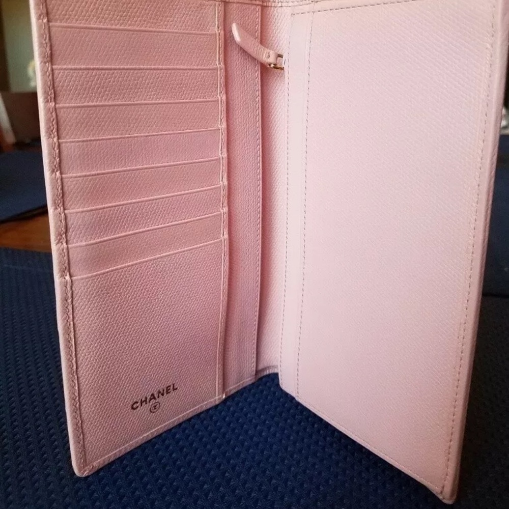 Chanel Wallet Purse Long Wallet Coco Button Pink - Picture 7 of 14
